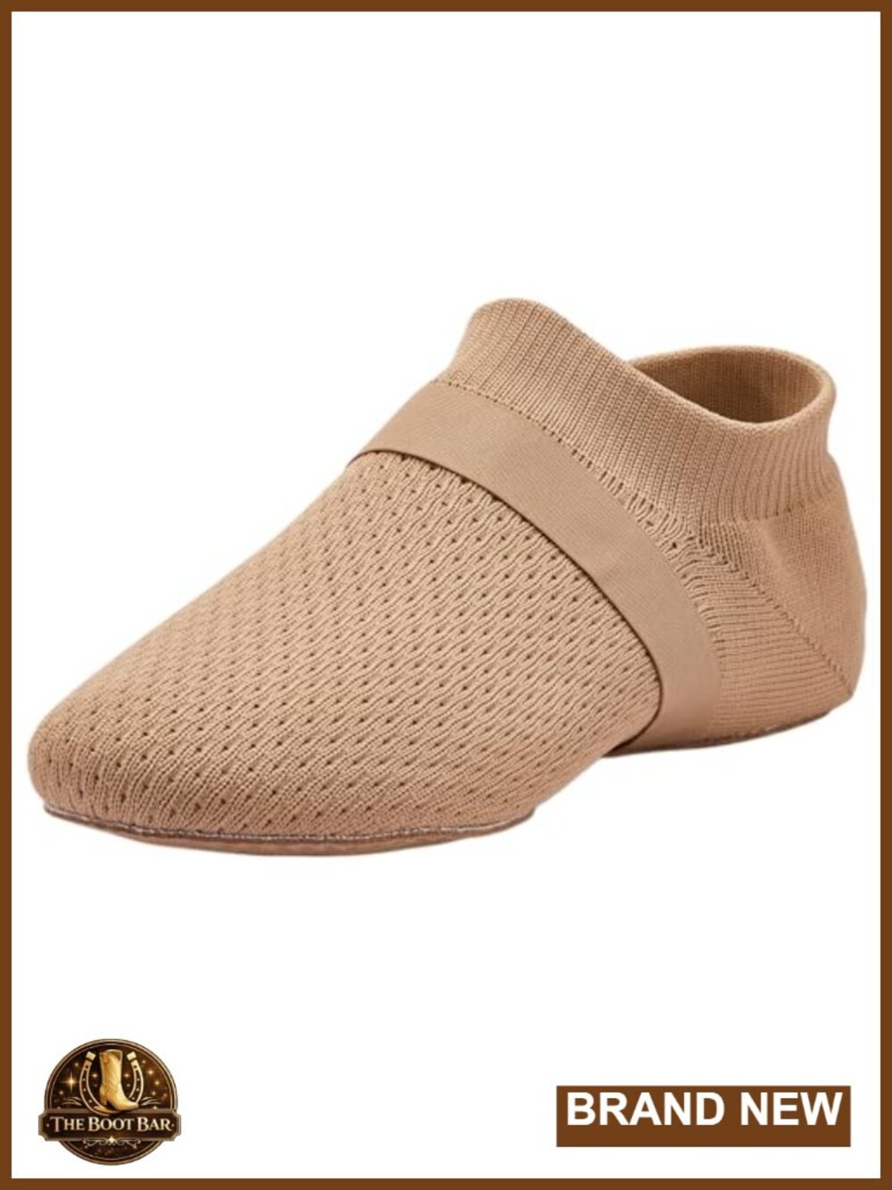 Slip-on Jazz Shoes for Women Men Breathable Knitted Mesh Dance Shoes